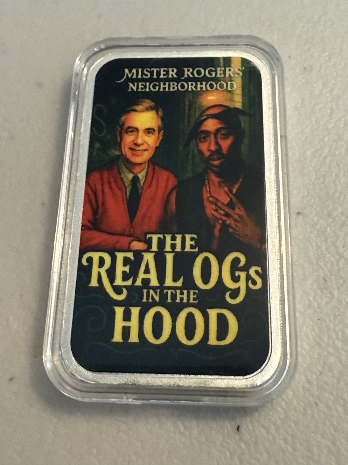 1 oz Silver Bar Mister Rogers Colorized .999 Silver. The Real OGs #4 Of 85