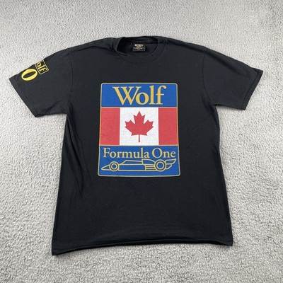 Retro GP Walter Wolf Racing Formula One #20 Canada Black Medium 100% Cotton