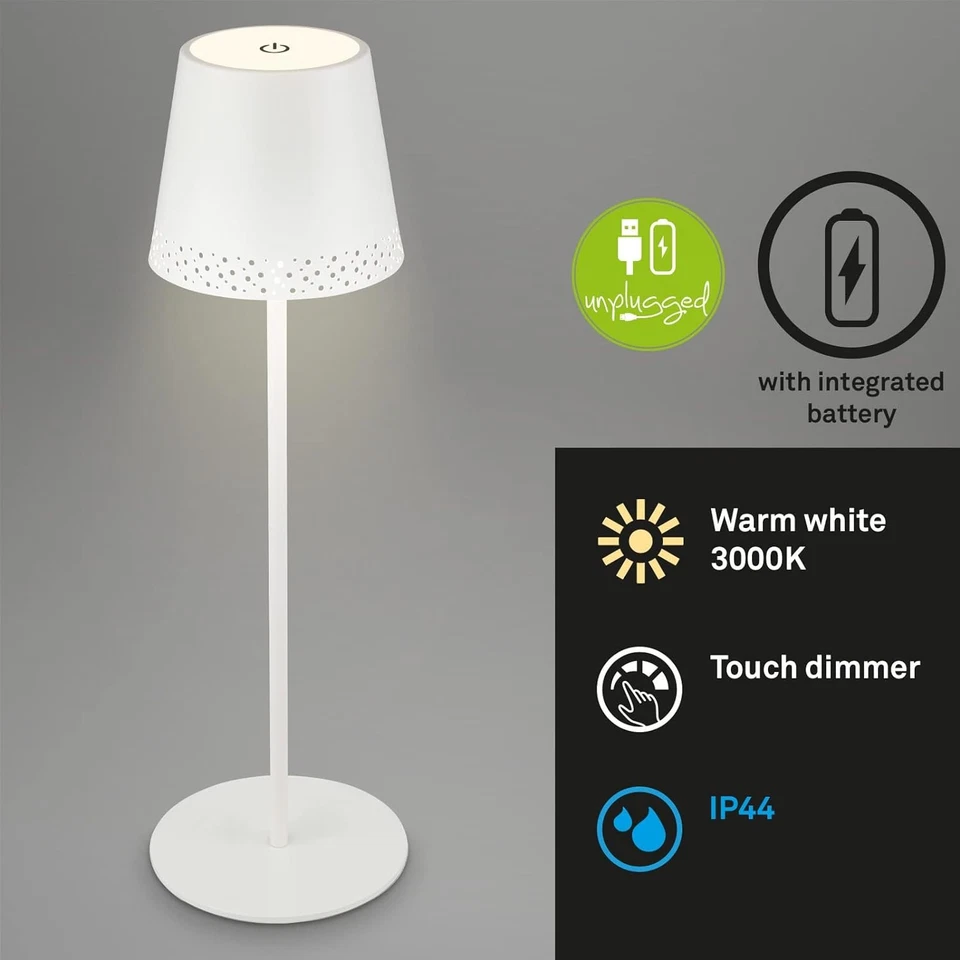Akku-Leuchte Briloner LED Weiß Dimmbar Akku-Lampe - Bild 2 von 4
