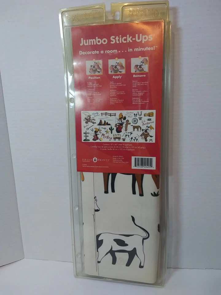 Disney Mickey Mouse decalque de parede jumbo stickups 25 stick ups lote + borda de parede infantil - Imagem 4 de 4