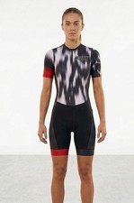 Women’s Cycling Trisuit Half Sleeve Skinsuit Mesh Triathlon Padded Suit RUUN