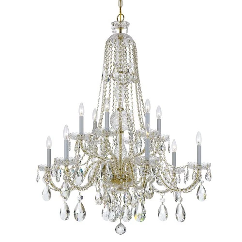 Crystorama Traditional Crystal 37 1/2"W Brass Crystal Chandelier - Picture 3 of 6