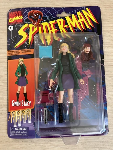 Figura retro de Gwen Stacy de la serie Spider-Man de Marvel Legends-Cabeza de Mary Jane