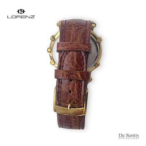 Orologio cinturino Lorenz Vintage Quarzo Cronografo Retrò Cassa Oro Laminato - Imagen 2 de 7