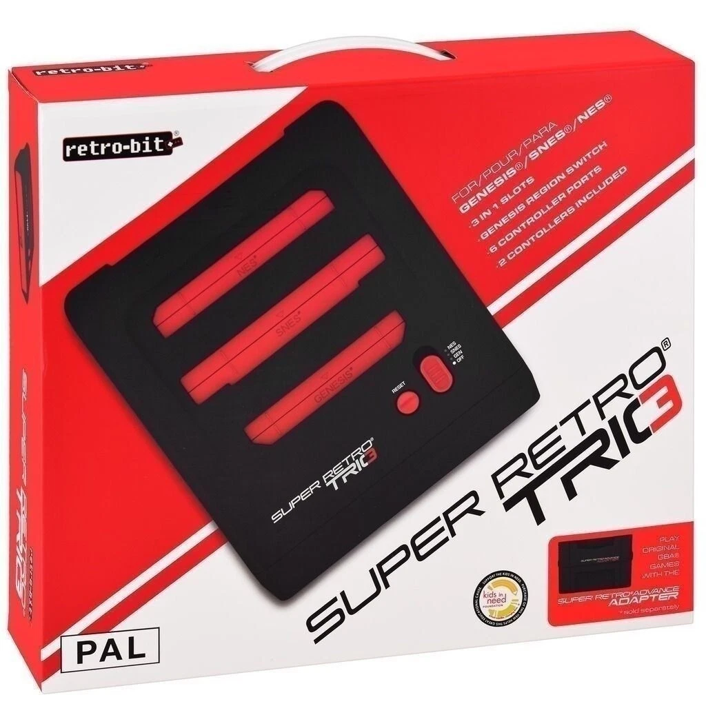 Super Retro Trio NEW PAL 3in1 Nintendo NES SNES Sega Megadrive
