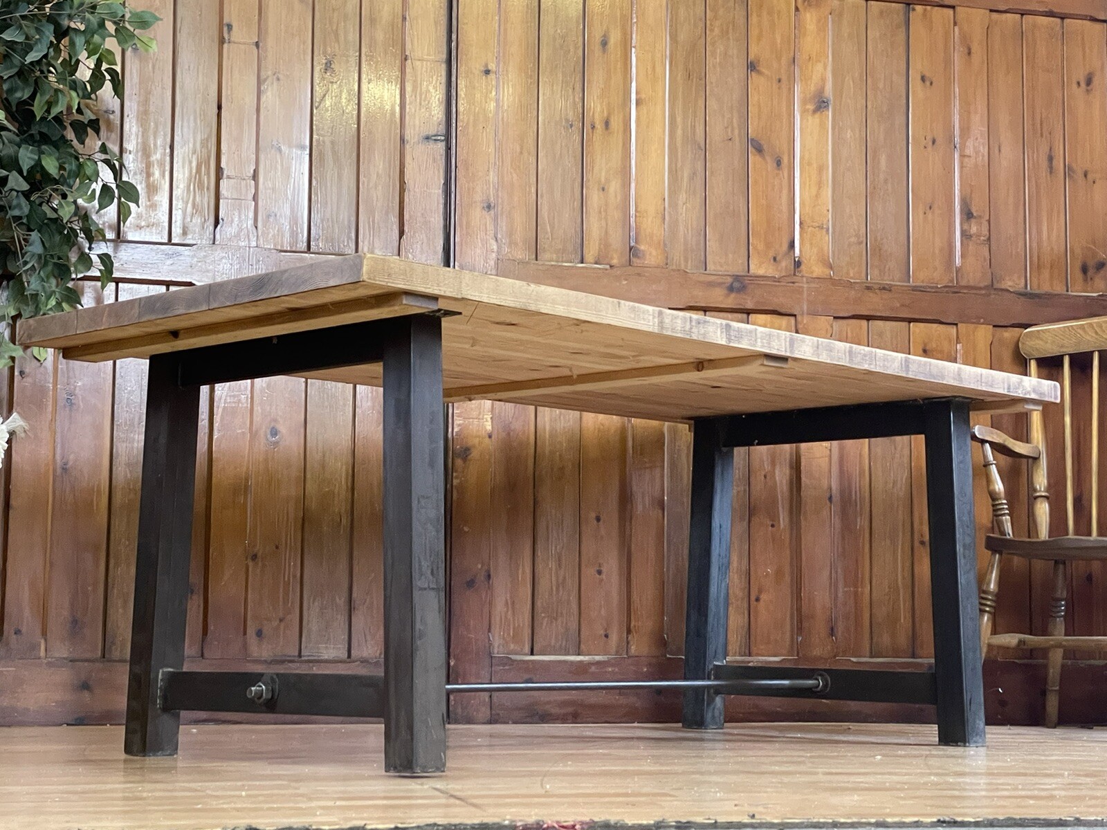 Super Rustic Farmhouse Style Chunky Kitchen Table Industrial Dining