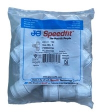 John Guest Speedfit 22mm Tee Fittings 5 Pieces Bag. PEM0222W
