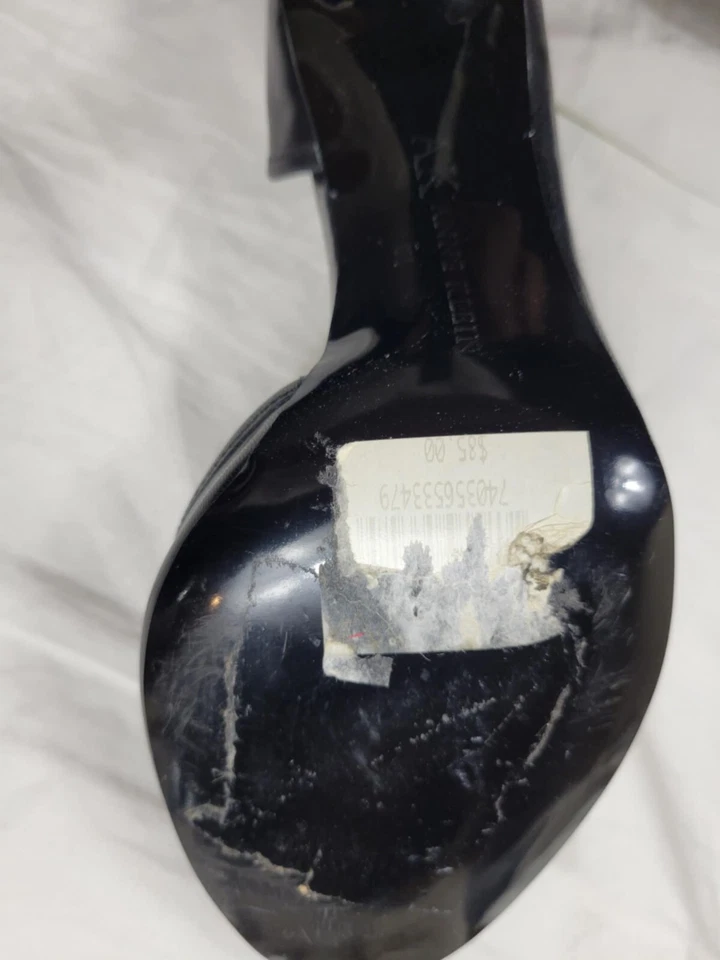 Zapatos de tacón Anne Klein para mujer talla 6M de cuero blanco y negro Foto 4 de 4