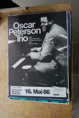 Plakat Oscar Peterson Trio 1986  Concert München Original DIN A4 TOP!