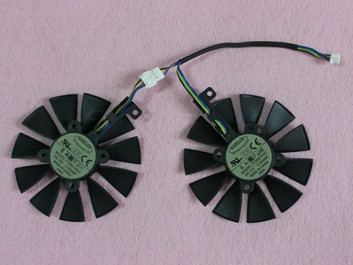 Pair Fans Cooler Fan For ASUS GTX 1060 GTX 1070 RX470 RX480 T129215SU 87mm - Bild 2 von 4