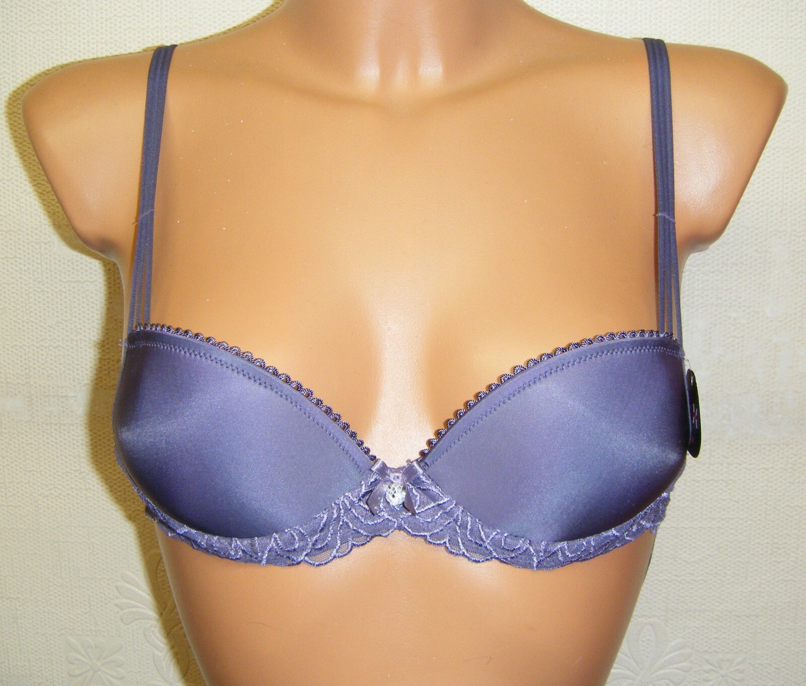 Chantelle Passionata Bra Jolie Parisienne 32A Violet Padded Push Up Racer 4562