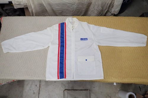 60's-70's Vintage Ford Windbreaker Red White Blue Large Size Muscle Car Era COOL - Bild 2 von 16