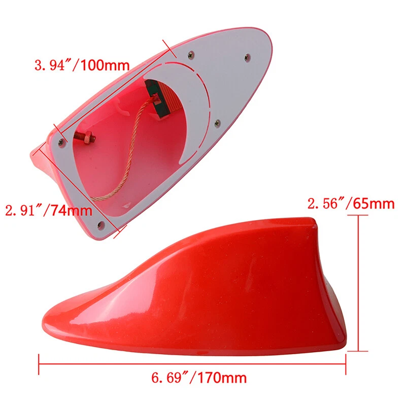 For 2014-2019 2015 2016 Hyundai Sonata Elantra Shark Fin Roof Antenna Cover Red - Image 4 of 4