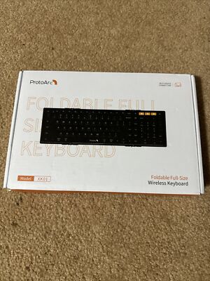 ProtoArc XK01 foldable Black Bluetooth Keyboard Wireless Foldable Full Size