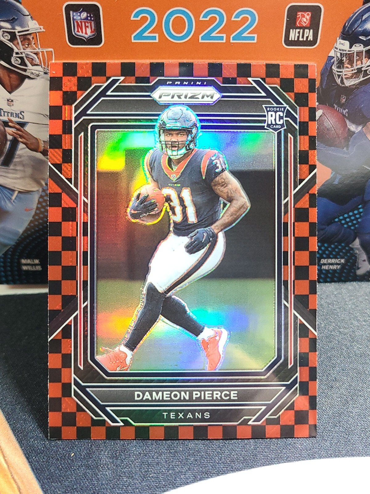 2022 Prizm Dameon Pierce Black and Red Checker board RC Rookie Texans #322
