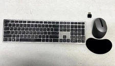 Dell Wireless Keyboard Mouse Combo KM7321W + Dongle + Wrist Rest