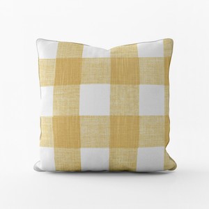 yellow buffalo check pillows