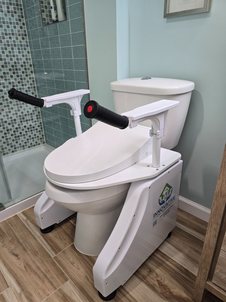 Bidet Powered Height Adjustable Toilet Lift Seat Riser Elderly Disabled ...