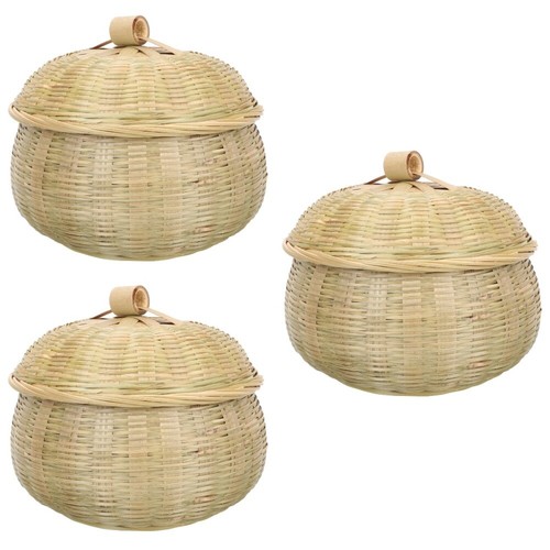 Panier Élégant En Rotin Couleur Pêche Pour Déco - Panier