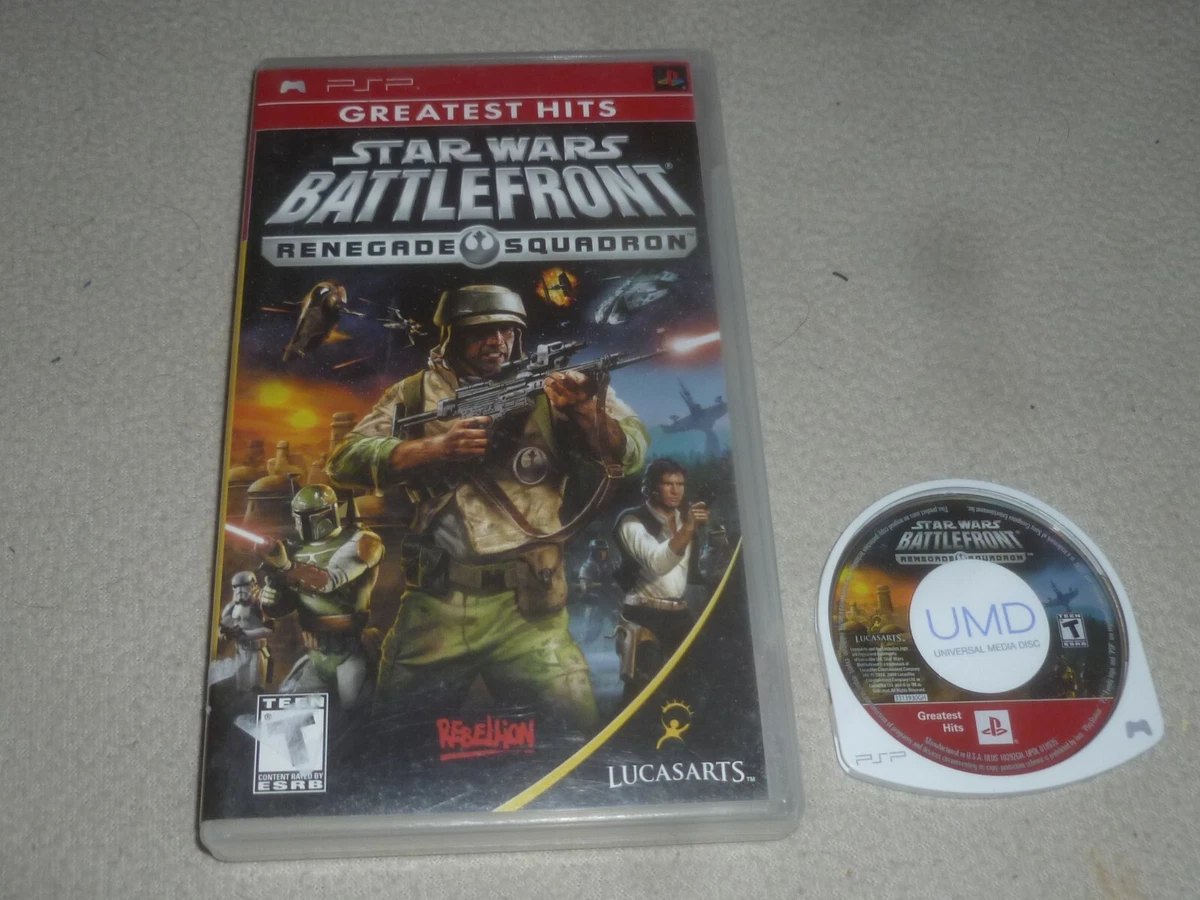 PSP GAME STAR WARS BATTLEFRONT RENEGADE SQUADRON GREATEST HITS W.