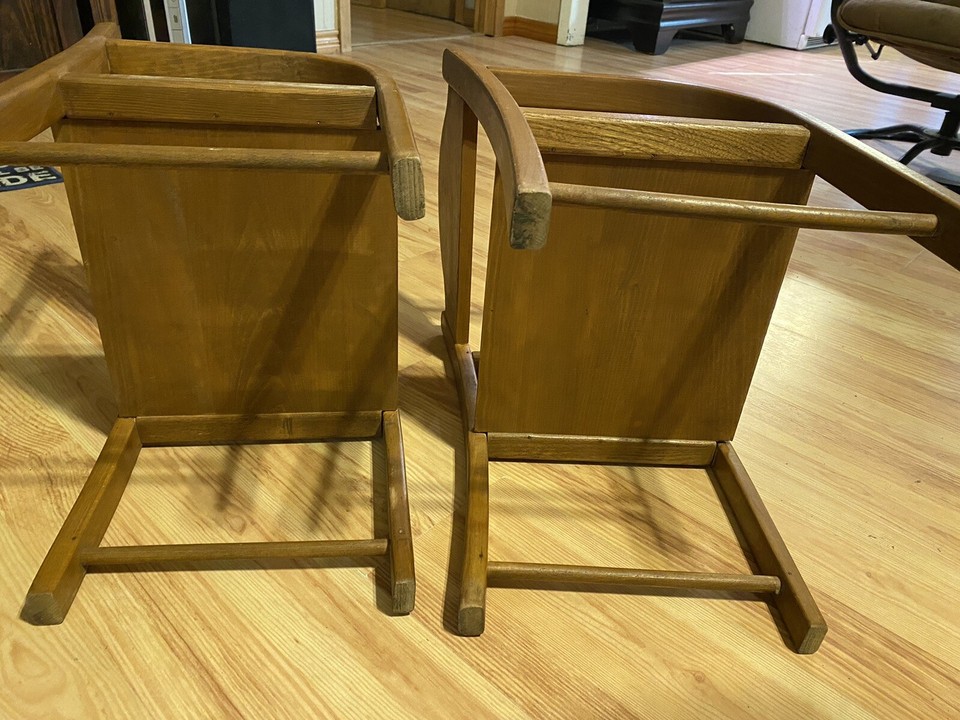Vintage Cantilever Child's Wooden Chair 1940s Really Cute eBay