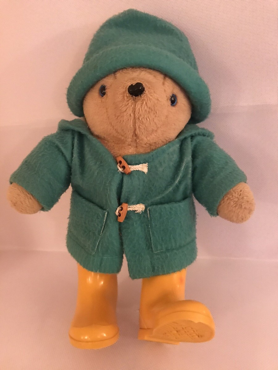 Vintage Paddington Bear Green Duffle Coat Hat Wellies Large