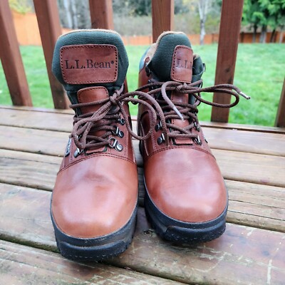 LL Bean Women Knife Edge Hiking Boot Gore Tex Brown Leather 