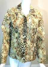 Additions by Chico's Women's Long Sleeve Brow Cream Jacket Size 1 