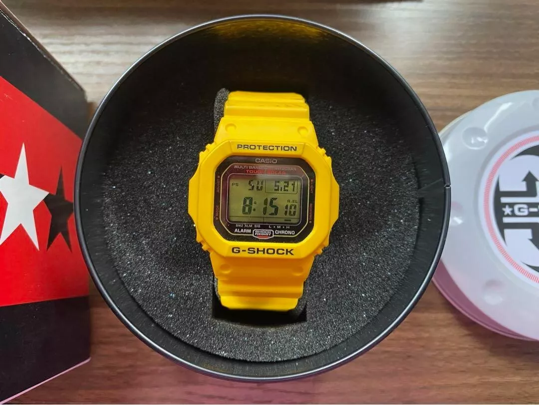 CASIO G-SHOCK GW-M5630E-9JR 30th Anniversary Limited Lightning Yellow with Case