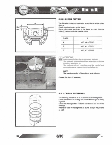 Benelli Service Workshop Manual TNT 1130 - Picture 6 of 12