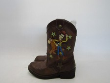 Disney Toy Story 4 Woody Toddler Size 8 Brown Zip Cowboy Western Boots