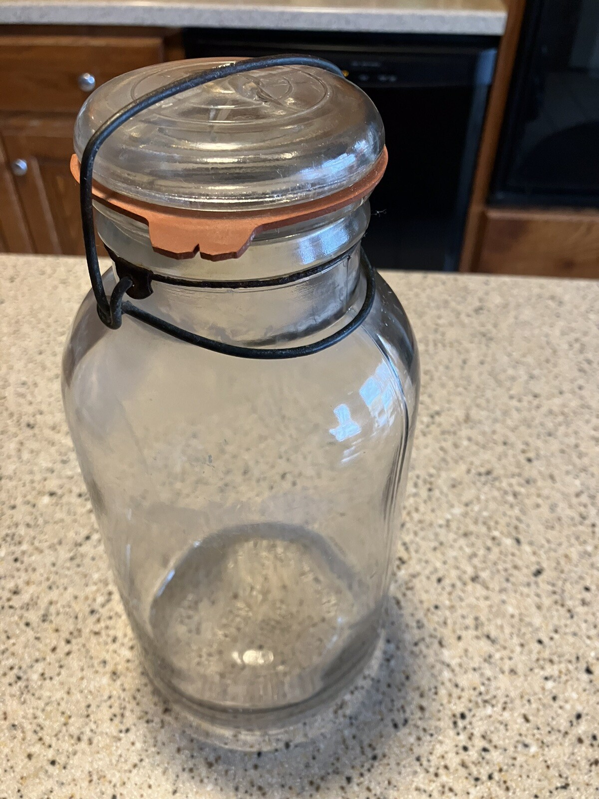 Cleveland Fruit Juice Company 2 Quart Clear Bale Top 10" Canning Jar eBay