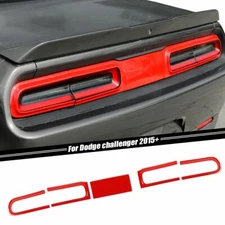 Red ABS Rear Taillight Light Cover Trim for Dodge Challenger 2015+ Accessories