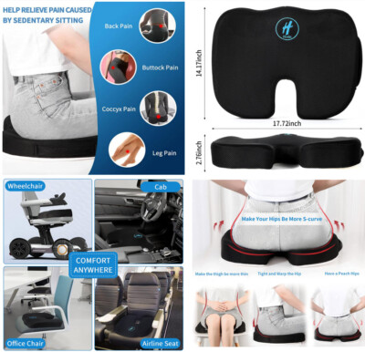 Coccyx Cushion Seat Tailbone, Sciatica,Lower Back Pain Relief