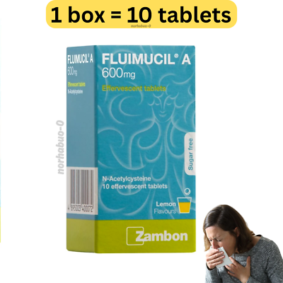 Boîte Fluimucil A 600 Mg 10 Comprimés Effervescents - Libère Les Bronches, Saveur Citron