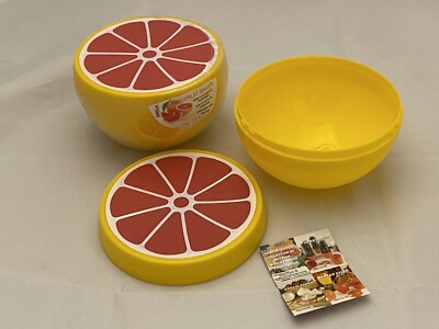 Set Of 2 HUTZLER Half Grapefruit Plastic Storage Container Item No. 53 2010