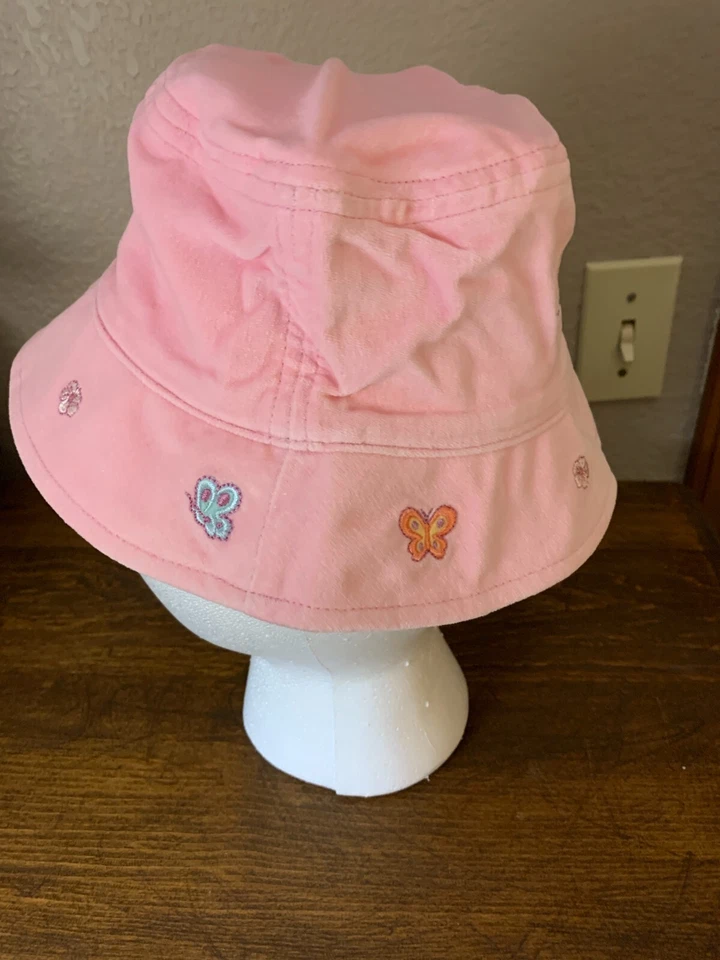 NUEVO CON ETIQUETAS De colección Disney Bambi "Cutie" Rosa Sombrero Cubo Bebé Infante Bordado Foto 2 de 4