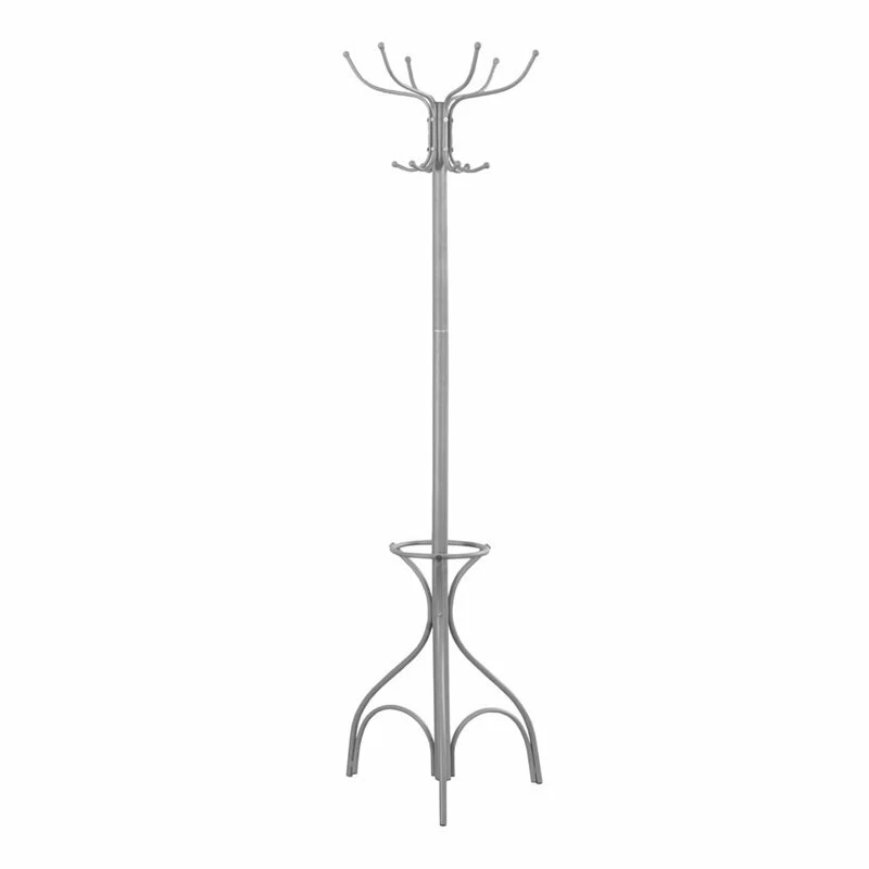 Стойка для пальто прихожая дерево 12 крючков прихожая 70 «H спальня металлический серый - Изображение 2 из 3