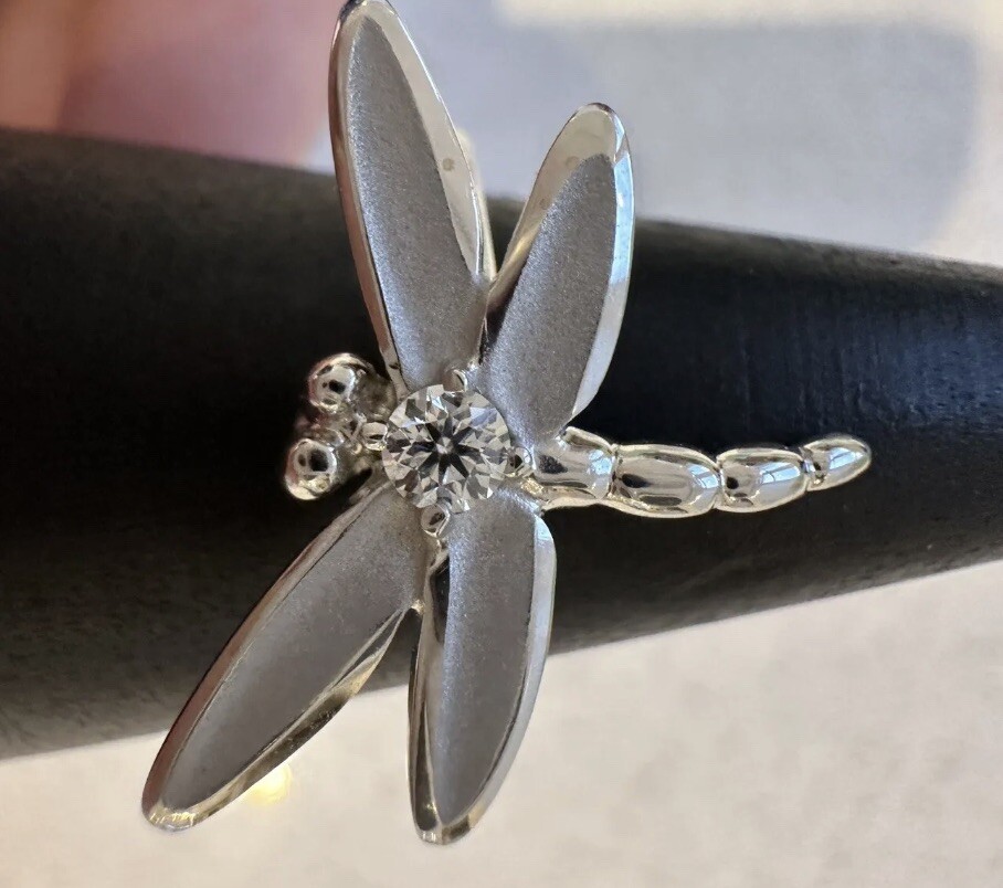 Tiffany and Co 18ct White Gold Dragonfly Diamond Ring UK