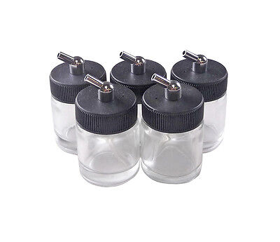 AB-138 AIRBRUSH BOTTLES WITH LIDS /& PUSH IN CONNECTOR