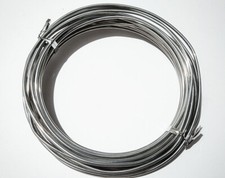 5mt  di filo in alluminio semicrudo 2mm colore argento scuro  bijoux