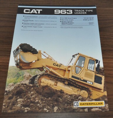 Caterpillar 963 Track-Type Loader Specification Technical Date Brochure Prospekt
