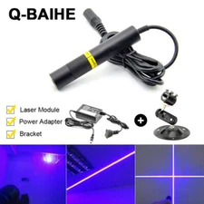 Blue 450nm 100mW Dot Line Cross Laser Module 16x120mm w/Adapter US/EU/AU/UK DIY