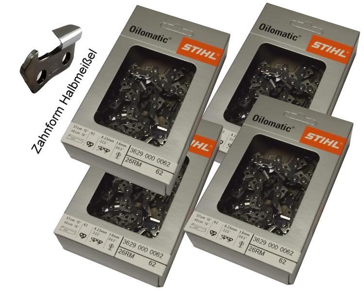 Catene Semi-mezzo Tagliente 4 Catene Sega 37cm Per Stihl 020 - Foto 6