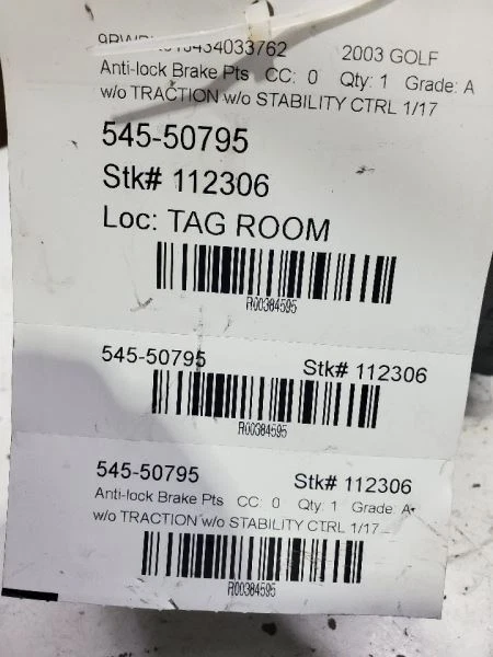 2001-2011, Volkswagen Golf, conjunto de piezas de freno antibloqueo, n.º de parte: 1J0 614 117 G Foto 4 de 4