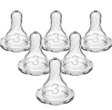 Dr. Brown s Natural Flow Level 3 Narrow Baby Bottle Silicone Nipple, Medium-Fast