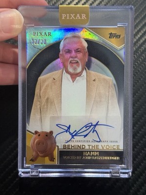 2025 Topps Pixar Gold Hamm /20 Behind the Voice Auto John Ratzenberger