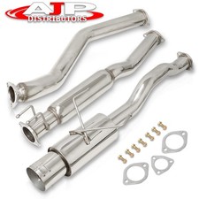 Godsnow N1 Steel Catback Exhaust 65-77mm 4.5 Tip For 2001-2005 Honda Civic Ex