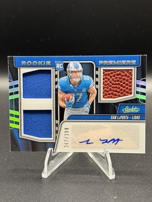 2023 Panini Absolute - Rookie Premiere Materials Sam LaPorta Auto /399 (AU, MEM)