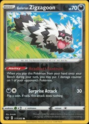 Galarian Zigzagoon 117/202 Reverse Holo Sword & Shield Base Set